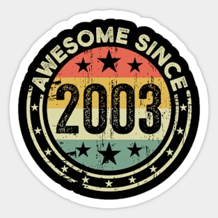 Awesome Since 2003 - 20th Birthday Sticker